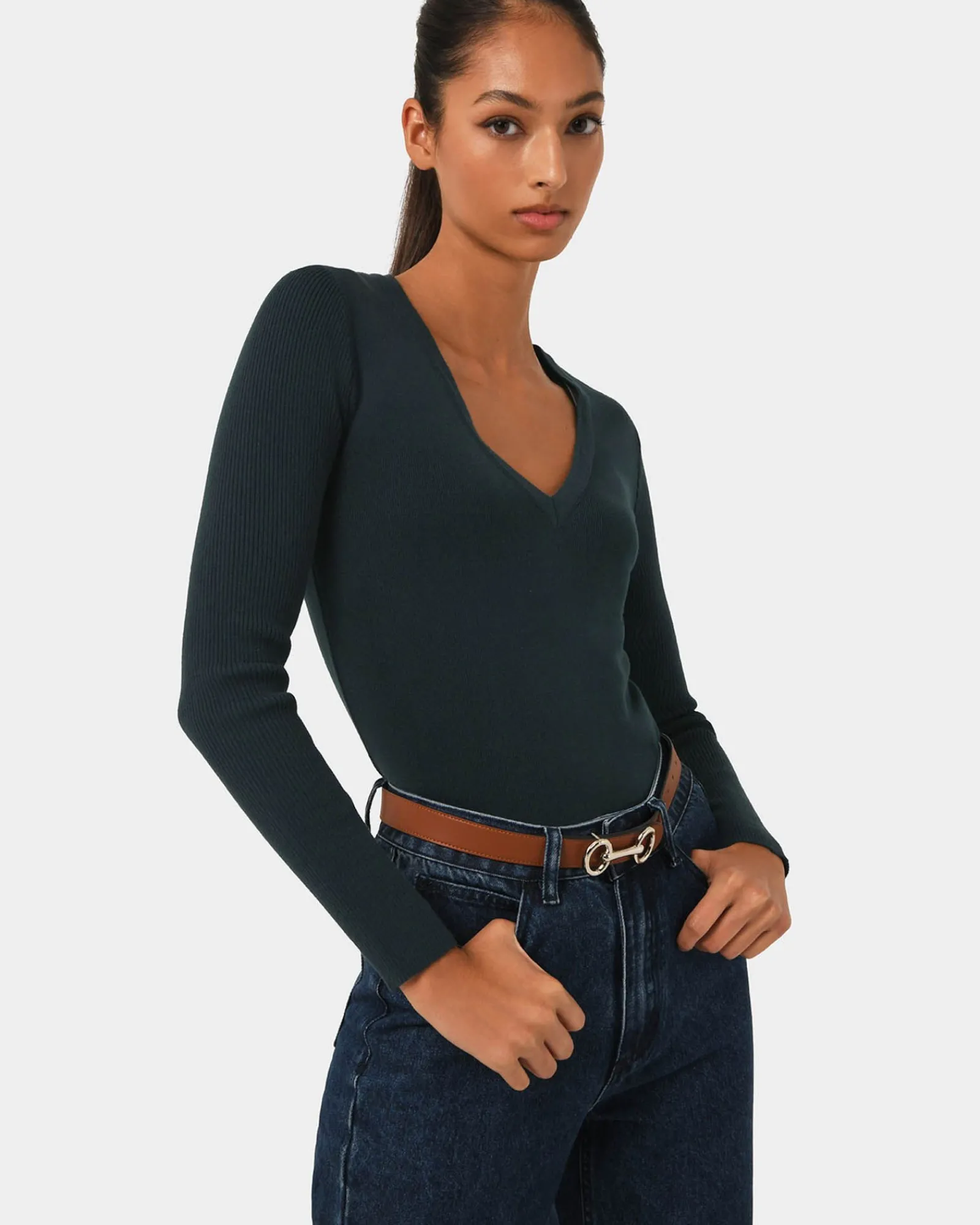 Forcast Vicky V-neck Knit* T-Shirts & Tops|Long Sleeve Tops