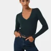 Forcast Vicky V-neck Knit* T-Shirts & Tops|Long Sleeve Tops
