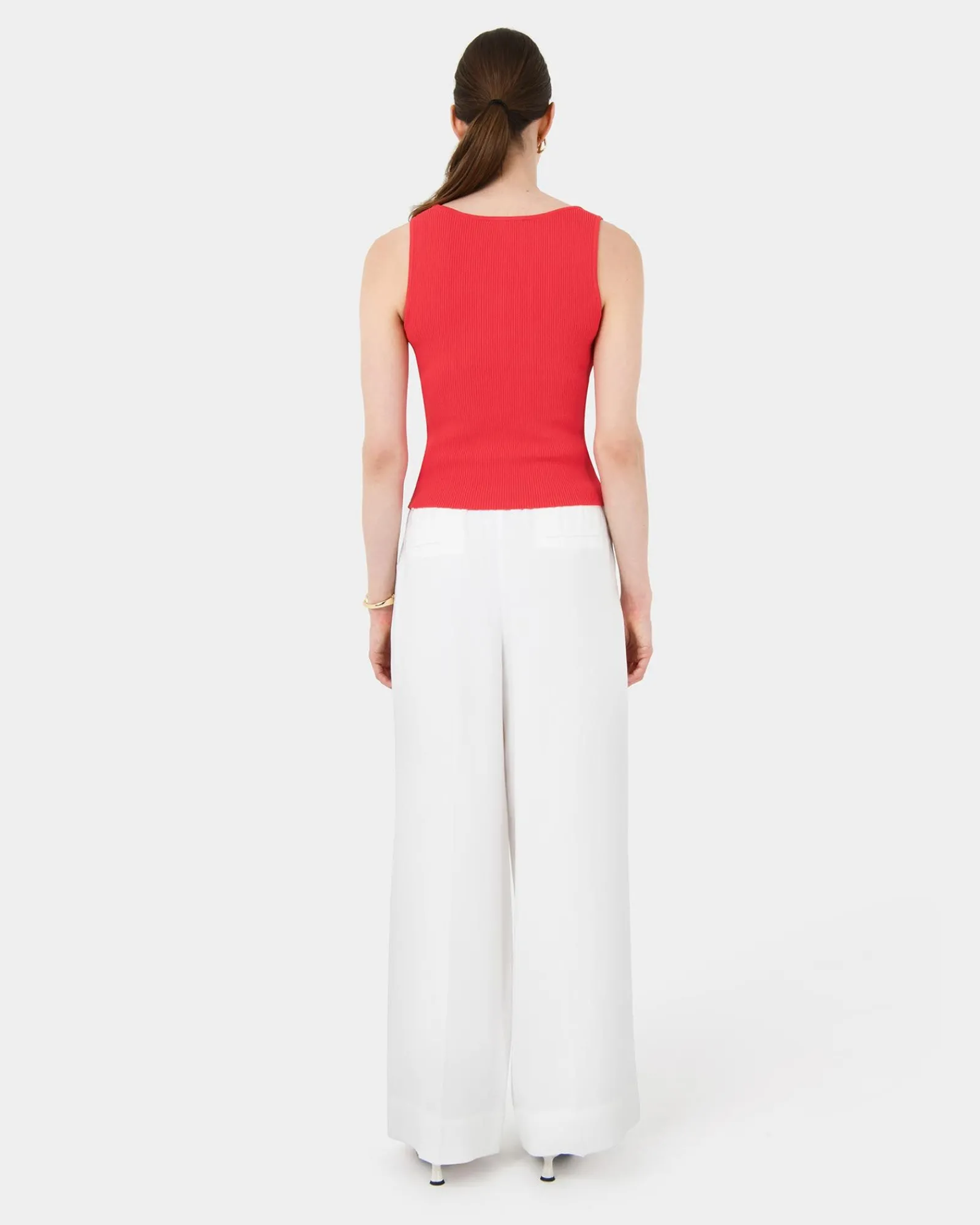 Forcast Vivi Rib Knit Tank Top* T-Shirts & Tops|Work Tops