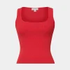 Forcast Vivi Rib Knit Tank Top* T-Shirts & Tops|Work Tops