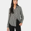 Forcast Wanda Stripe Satin Shirt* Long Sleeve Tops|Shirts & Blouses