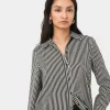Forcast Wanda Stripe Satin Shirt* Long Sleeve Tops|Shirts & Blouses