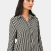 Forcast Wanda Stripe Satin Shirt* Long Sleeve Tops|Shirts & Blouses