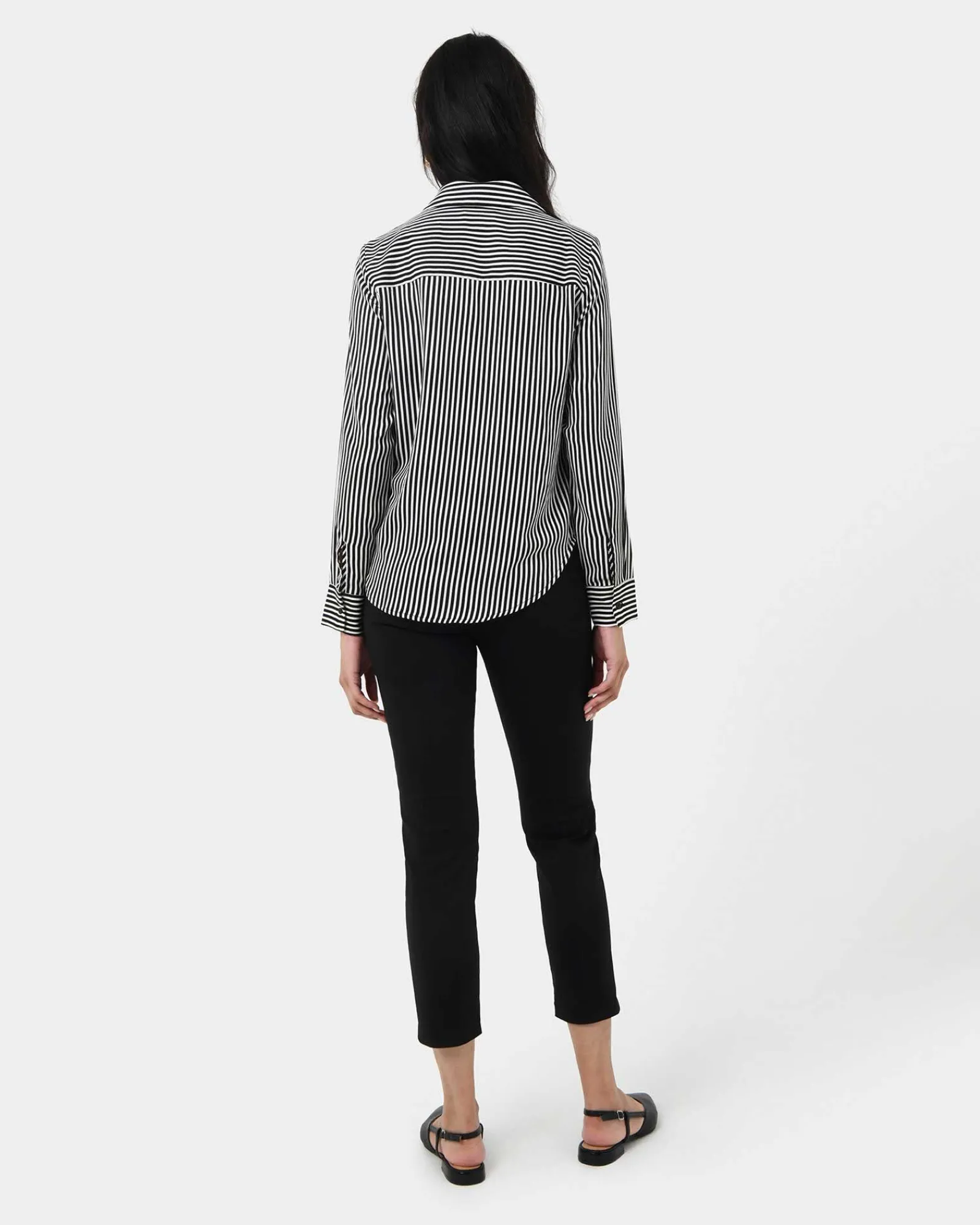 Forcast Wanda Stripe Satin Shirt* Long Sleeve Tops|Shirts & Blouses