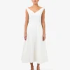 Forcast Yana V Neck Panel Dress* Midi Dresses|Midi Dresses