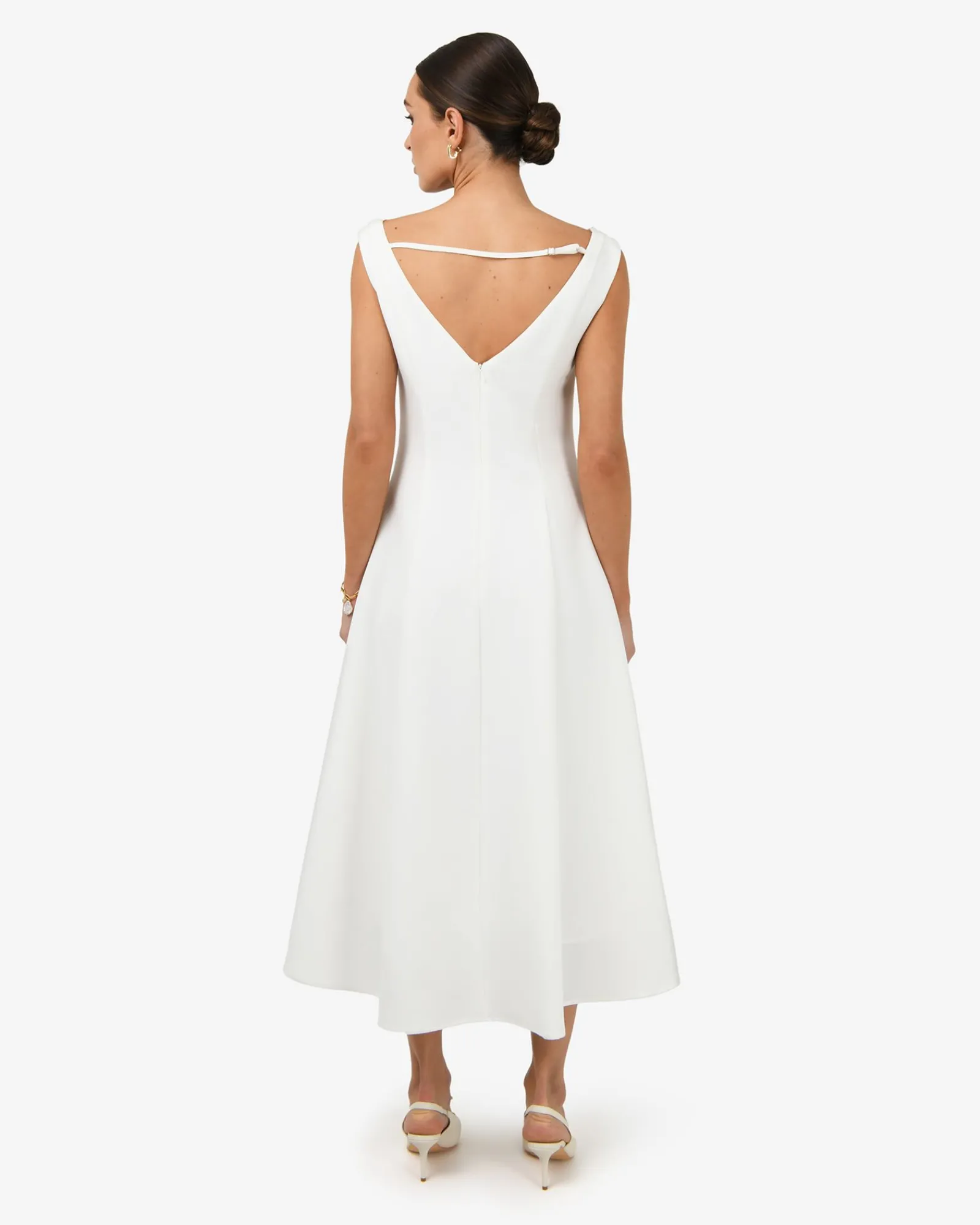 Forcast Yana V Neck Panel Dress* Midi Dresses|Midi Dresses