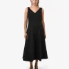 Forcast Yana V Neck Panel Dress* Midi Dresses|Midi Dresses