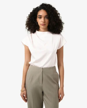 Forcast Zafina Pleated Draped Top* T-Shirts & Tops|Work Tops