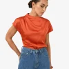 Forcast Zafina Pleated Draped Top* T-Shirts & Tops|Work Tops